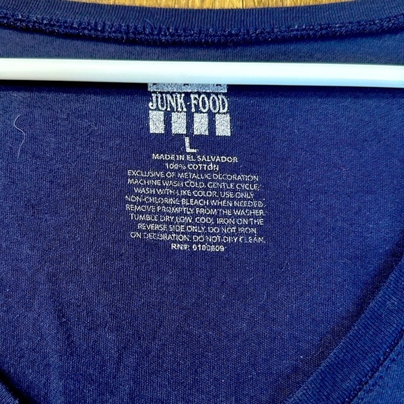 WOMENS DENVER BRONCOS SIZE LARGE BLUE LONG SLEEVE BY JUNK FOOD - Picture 2 of 2